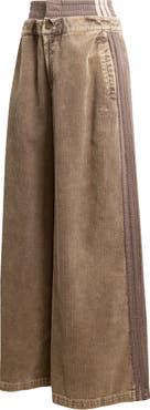 adidas Originals Side Stripe Corduroy Wide Leg Pants