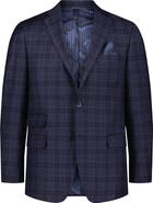 Robert Graham Kipton Windowpane Plaid Wool Blend Sport Coat