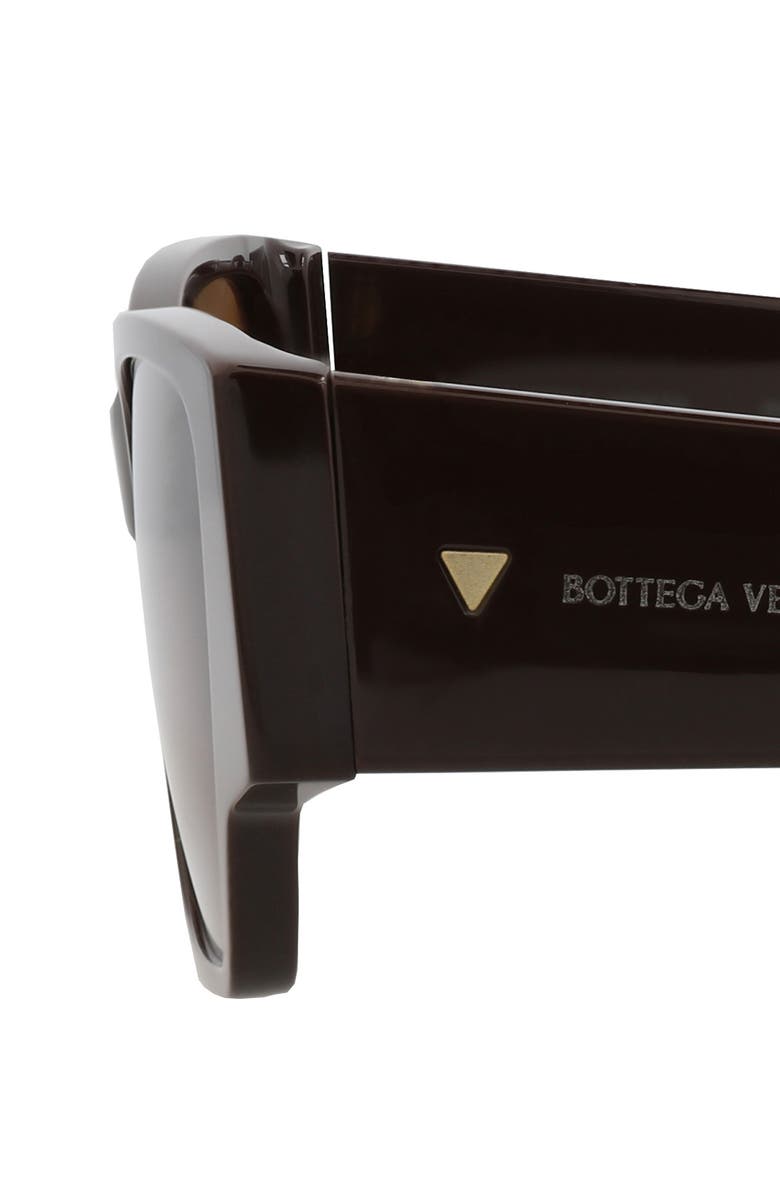 Bottega Veneta 57mm Square Sunglasses, Alternate, color, Brown Brown Brown