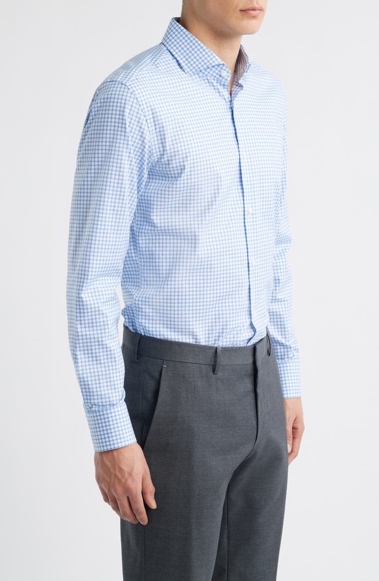 BOSS Hank Slim Fit Easy Iron Dress Shirt, Alternate, color, Light Blue