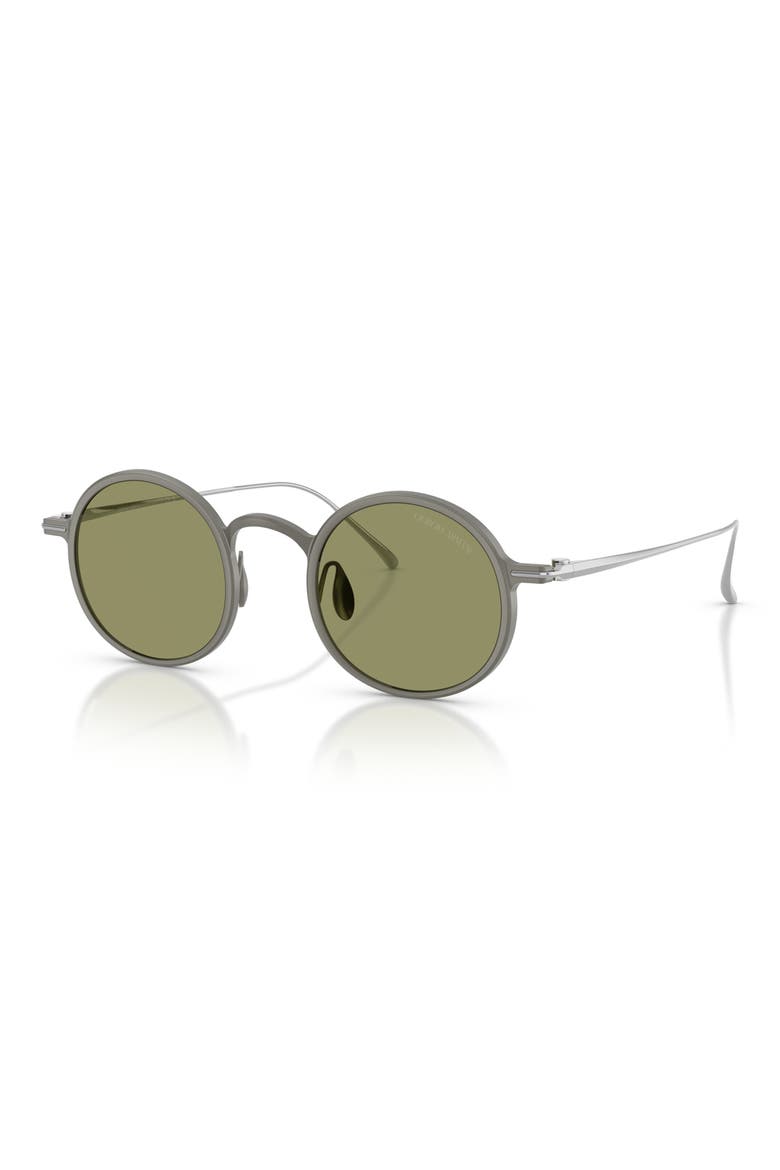 46mm Small Phantos Sunglasses, Alternate, color, MATTE GUNMETAL / GREEN