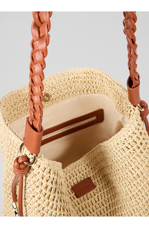 Lk Bennett Celeste Woven Tote In Natural/gold