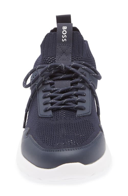 Hugo Boss Boss Extreme Knit Sneaker In Blue