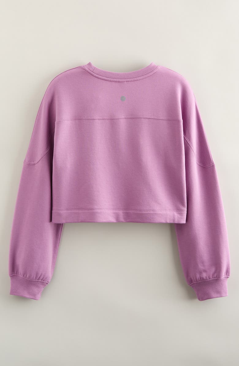 Zella Girl Kids' Step Up Fleece Sweatshirt, Alternate, color, Purple Canyon