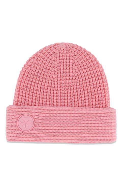 logo waffle knit beanie