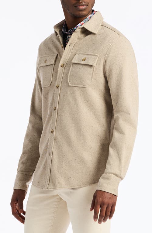 Robert Graham Vigano Long Sleeve Knit Shirt In Brown
