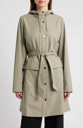 Rains Curve Waterproof Belted Jacket