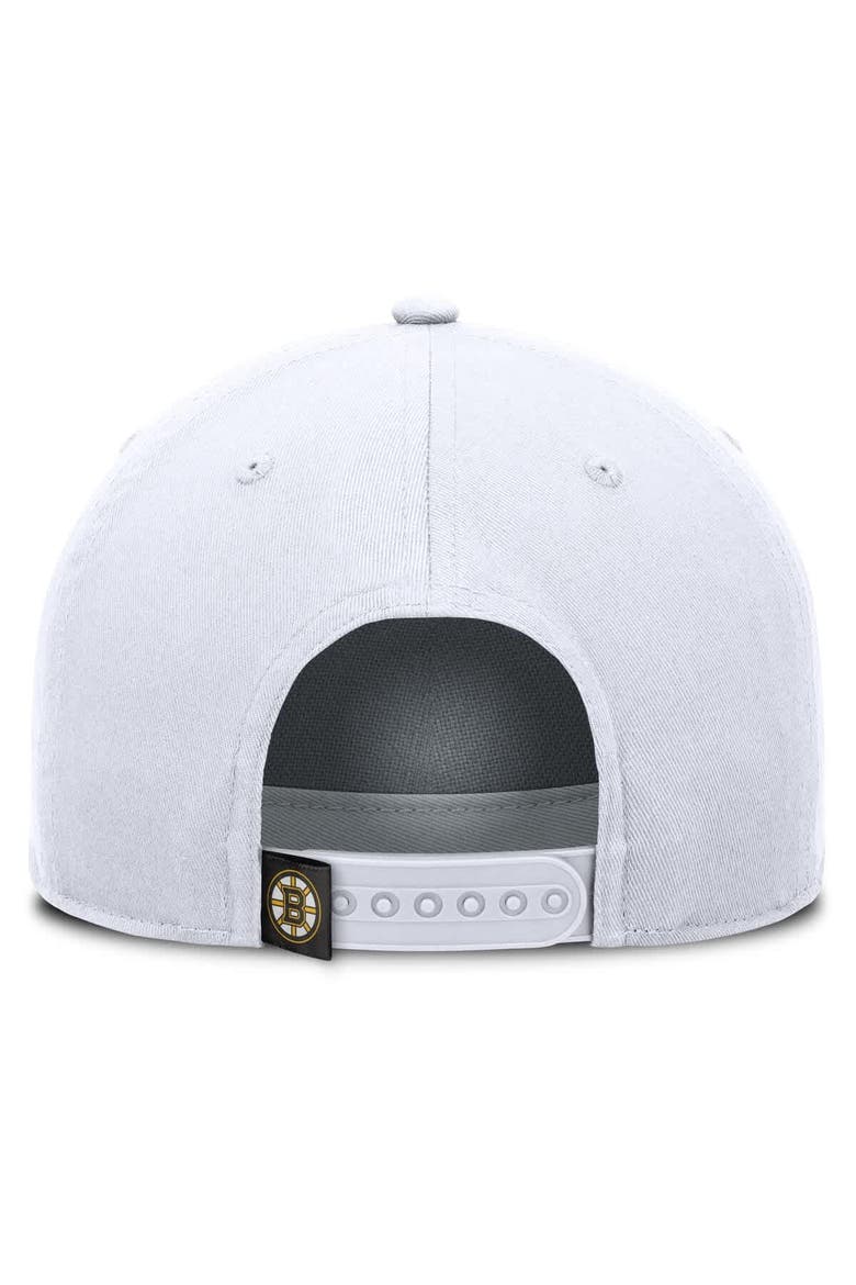 Men's Fanatics White Boston Bruins Rope A-Frame Adjustable Hat, Alternate, color, White