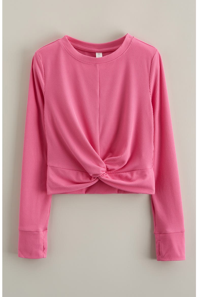 Kids' Ballet Rib T-Shirt, Main, color, PINK PERENNIAL