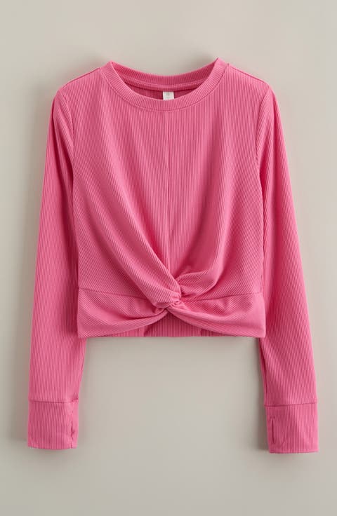 Kids' Ballet Crop Rib T-Shirt (Big Kid)