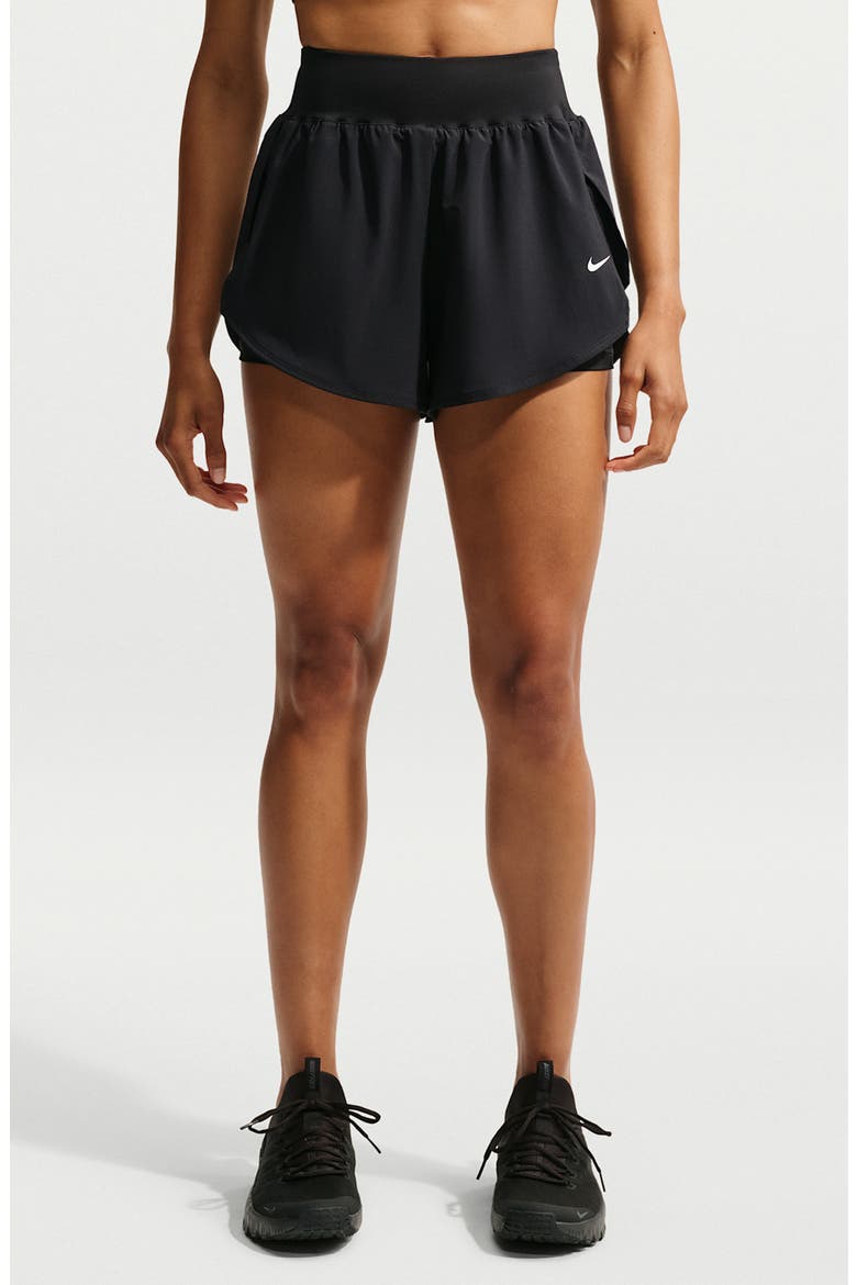 Performance Two-Layer Shorts, Main, color, BLACK/ WHITE