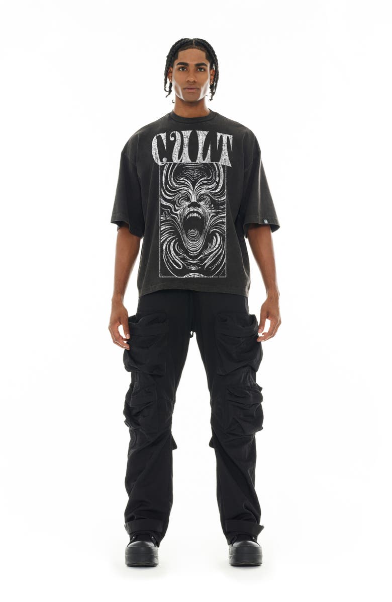 Cult of Individuality Graphic Crewneck Cotton T-Shirt, Alternate, color, Vintage Charcoal