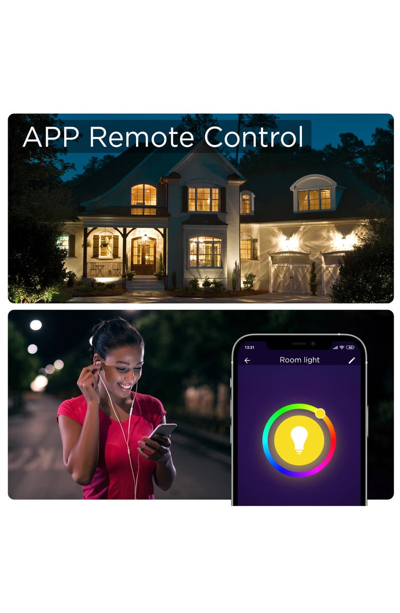 JONATHAN Y Smart A19 Dimmable Light Bulb - Dimmable Color Changing LED; Compatible with Alexa and Google Home Assistant, No Hub Required, Alternate, color, White