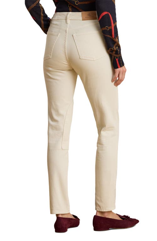 Ralph Lauren Lauren  High Waist Stretch Denim Ankle Skinny Jeans In Neutral