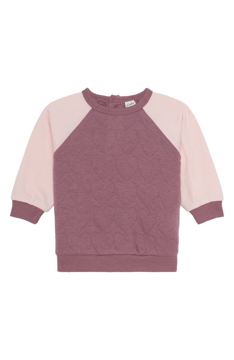 PL Baby by Petit Lem Quilted Top & Joggers Set, Alternate, color, Dark Purple