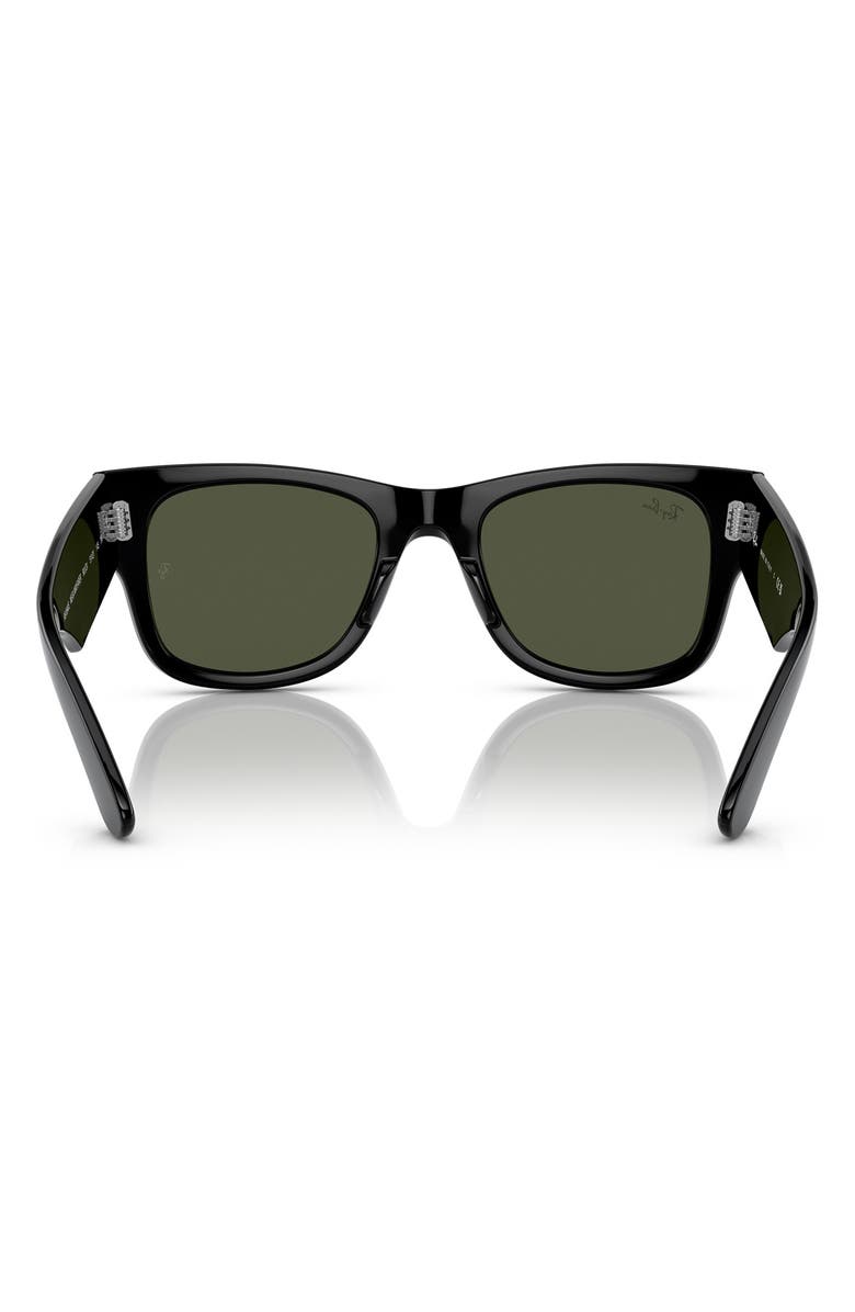 Ray-Ban Mega Wayfarer 51mm Square Sunglasses, Alternate, color, Black
