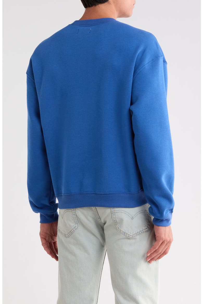 Boxy Terry Crewneck Sweatshirt, Alternate, color, BLUE NOUVEAN