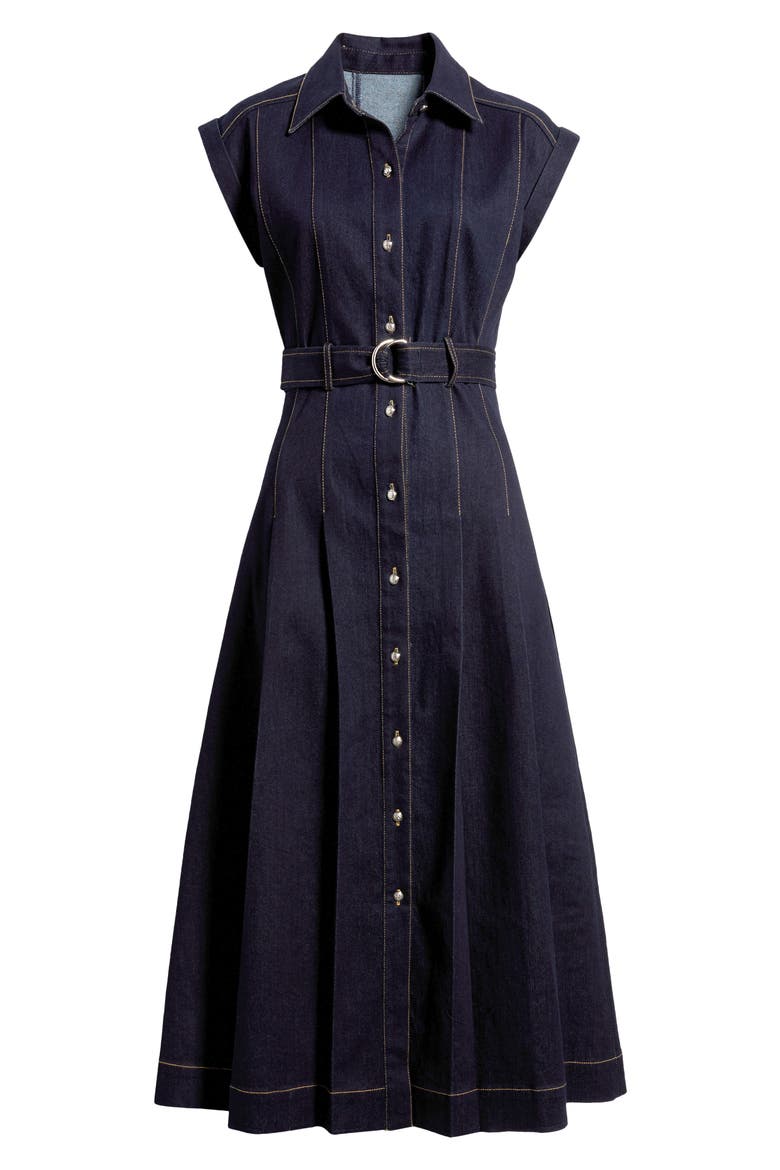 Denim Shirtdress, Alternate, color, DENIM