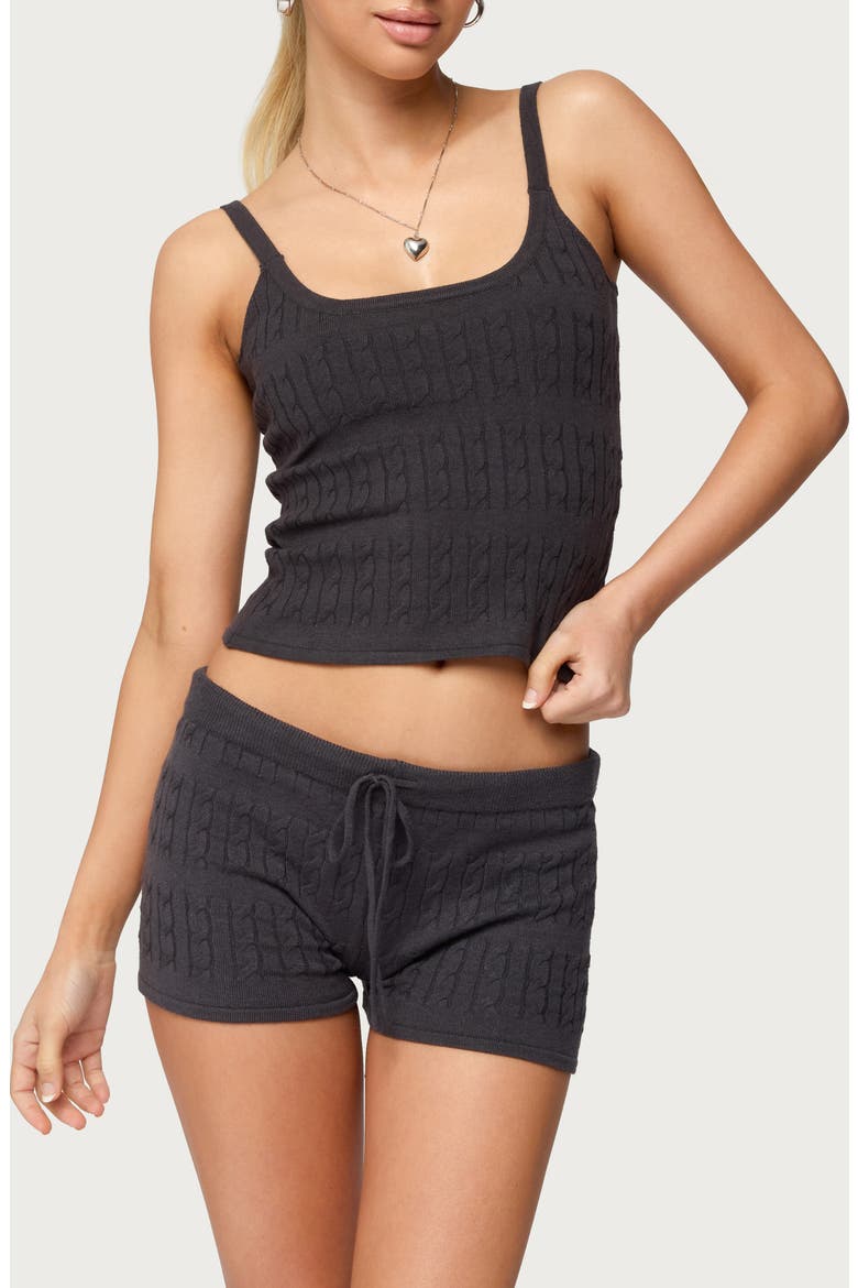Nella Cable Tank, Main, color, DARK GRAY