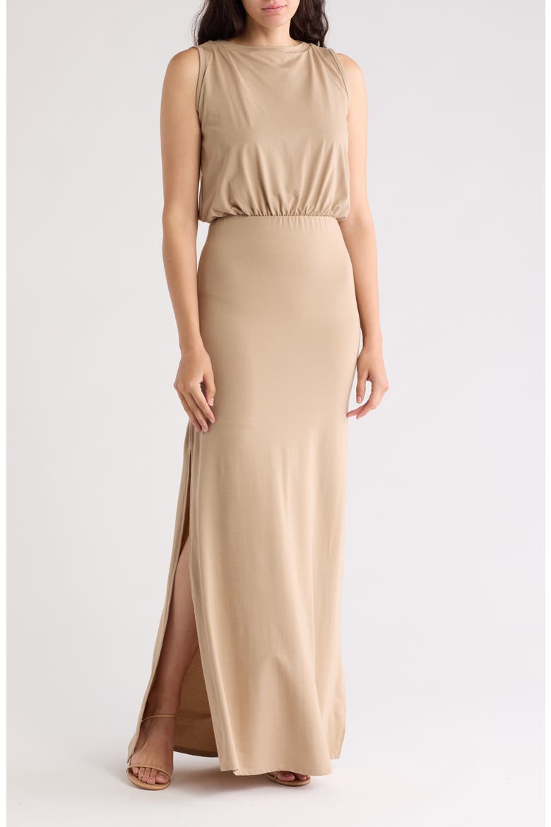 Sleeveless Maxi Dress, Main, color, MOCHA