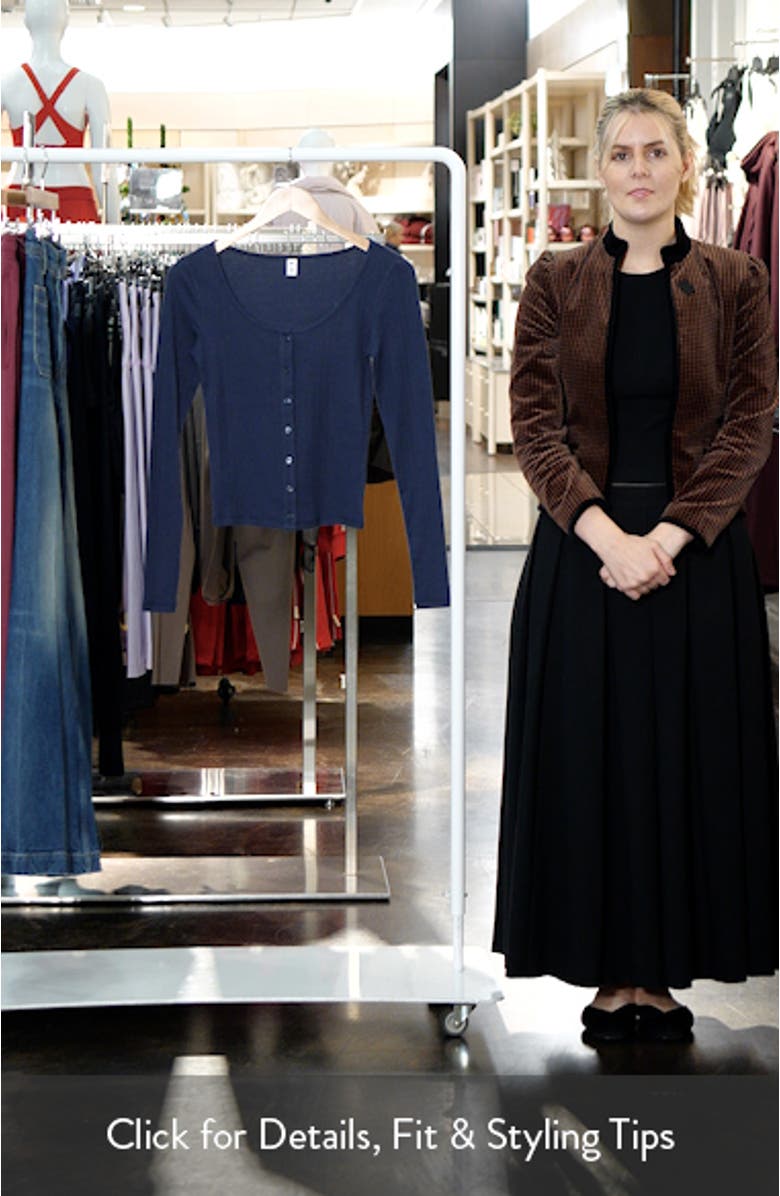 Scoop Neck Pointelle Cardigan, sales video thumbnail