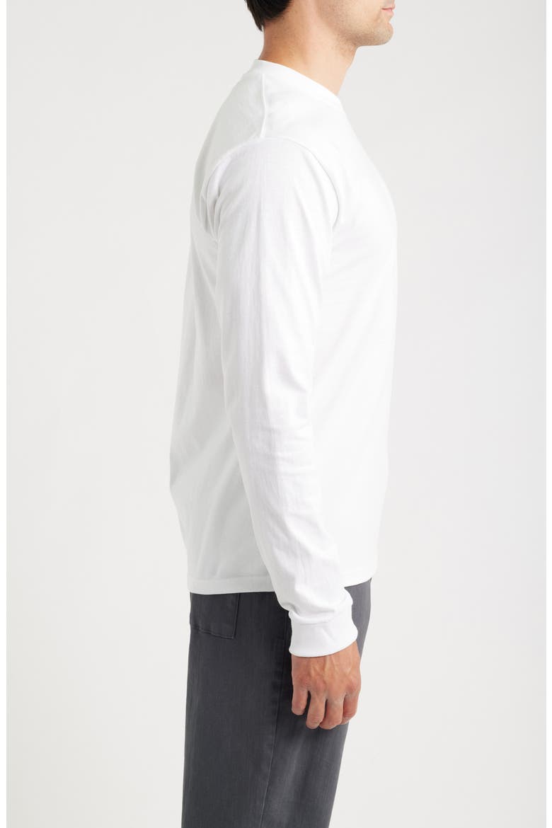Go-To Embroidered Long Sleeve T-Shirt, Alternate, color, WHITE