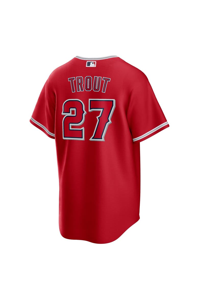 Men's Nike Mike Trout Red Los Angeles Angels Alternate Replica Player Name Jersey, Alternate, color, Red