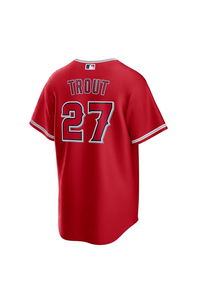 Nike Men's Nike Mike Trout Red Los Angeles Angels Alternate Replica Player Name Jersey, Alternate, color, 