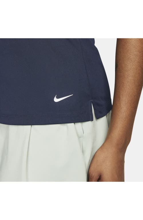 Nike Court Victory Dri-fit Semisheer Sleeveless Polo In Blue