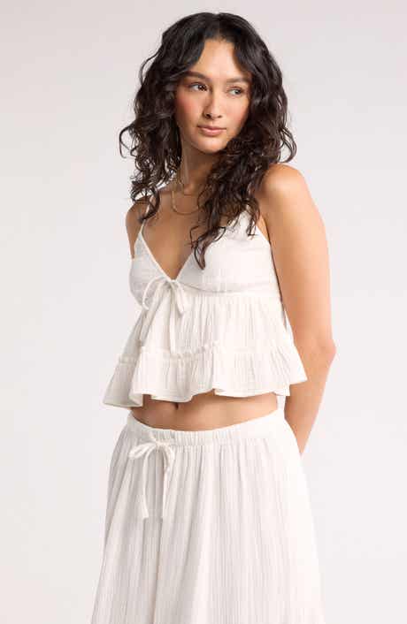 Abound Front Tie Gauze Cami