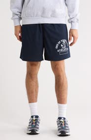 ONE OF THESE DAYS Mustang Athletics Mesh Drawstring Shorts
