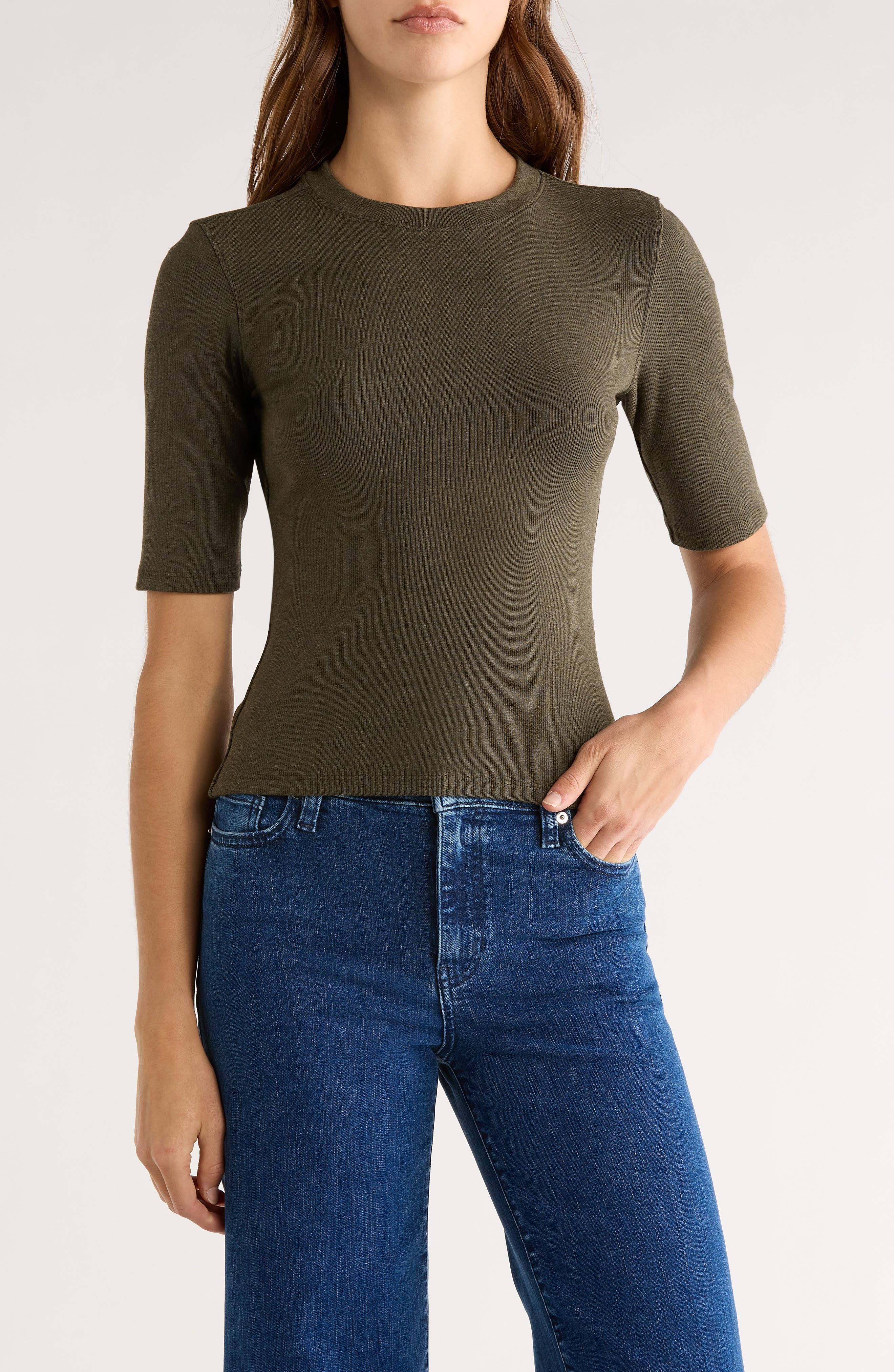 The Heather Stretch Modal Rib Top - image 3