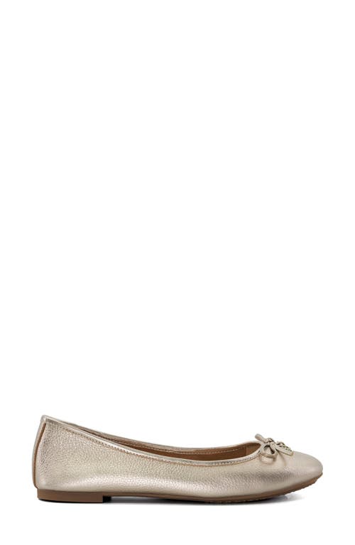 Dune London Hallow Flat In Gold