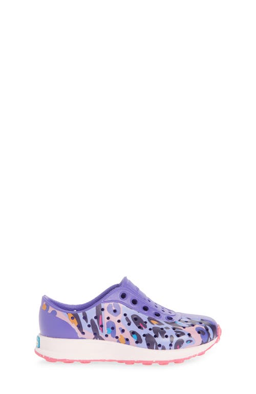 Native Shoes Robbie Floral Water Friendly Perforated Slip-on In Ultra Violet/pink/cheetah