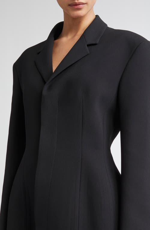 Fforme Dakota Molded Bonded Crepe Blazer In Black