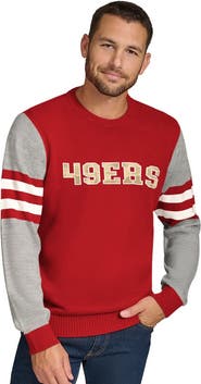 Tommy Hilfiger Men's Tommy Hilfiger Scarlet/Heather Gray San Francisco 49ers Acrylic Crewneck Pullover Sweater