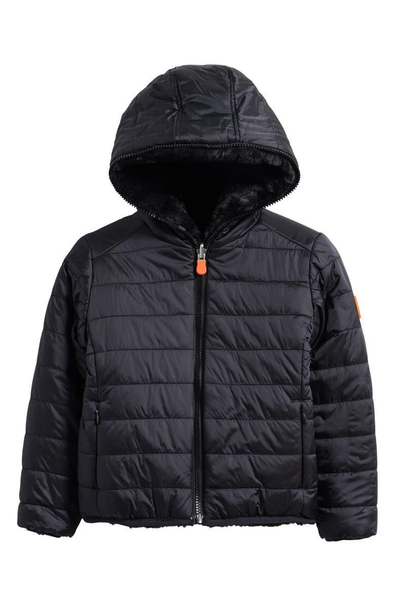 Kids' Chloe Faux Fur Reversible Hooded Puffer Jacket