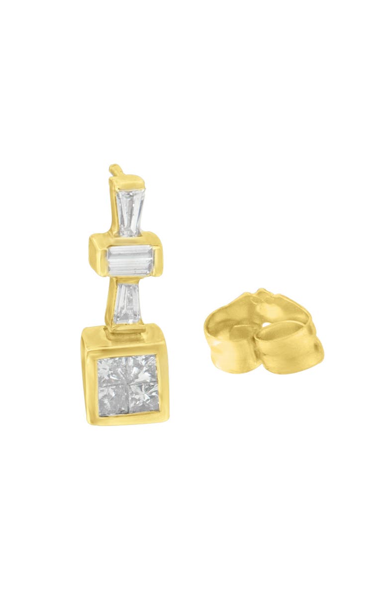 Haus of Brilliance 14K Yellow Gold 1 1/3 cttw Diamond Hoop Earrings, Alternate, color, Yellow