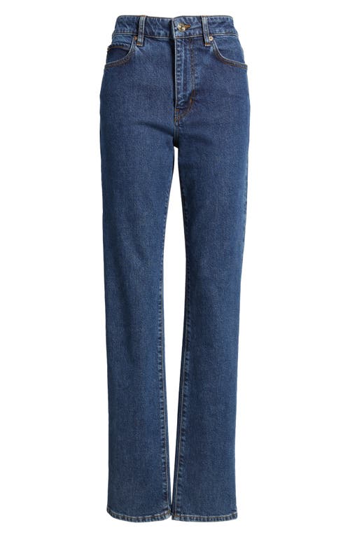 Shop Frame The Ruler High Waist Straight Leg Jeans In Written