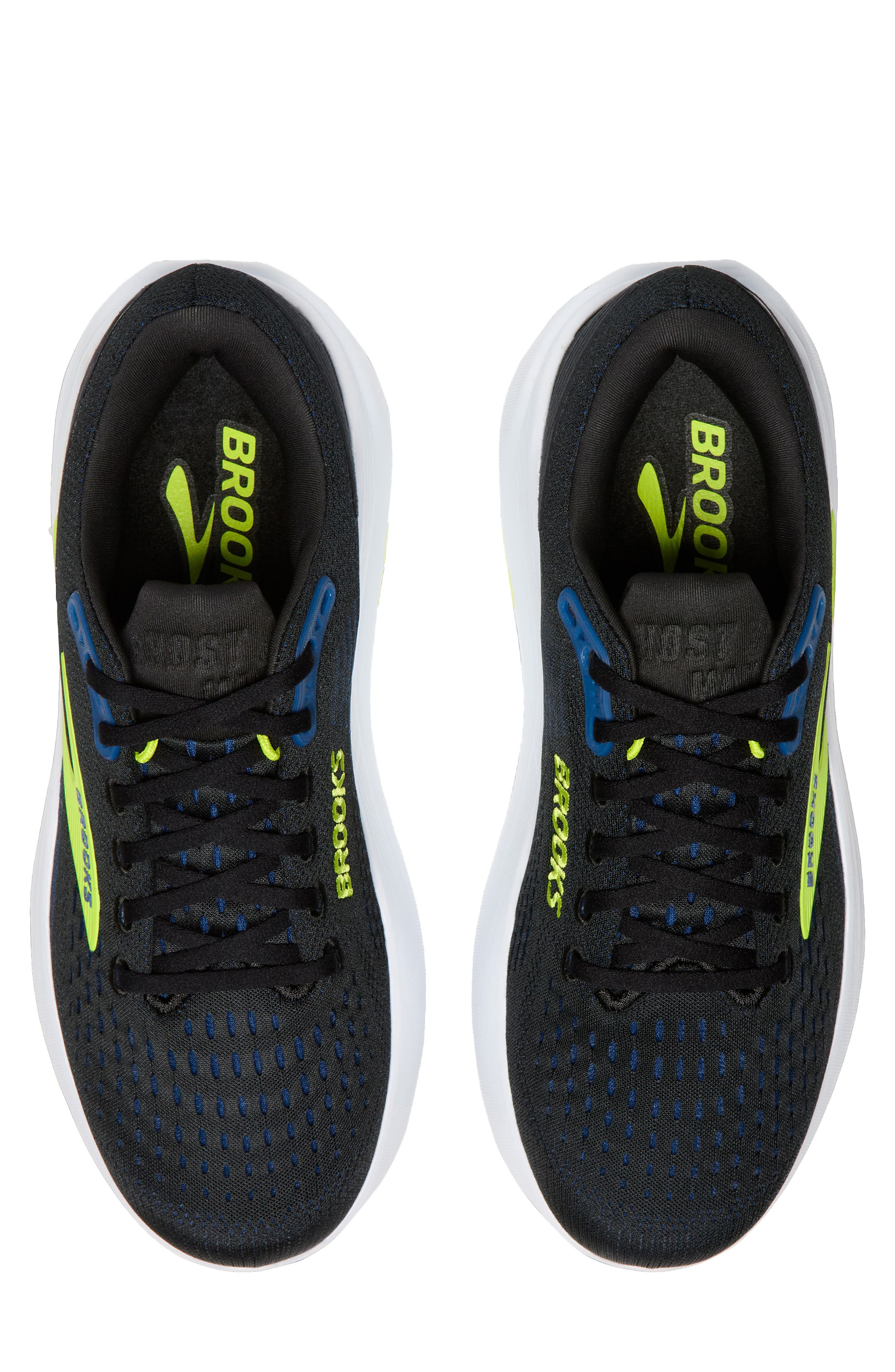 Brooks Ghost Max 3 Running Shoe, Alternate, color, Black/ Navy/ Acid Lime