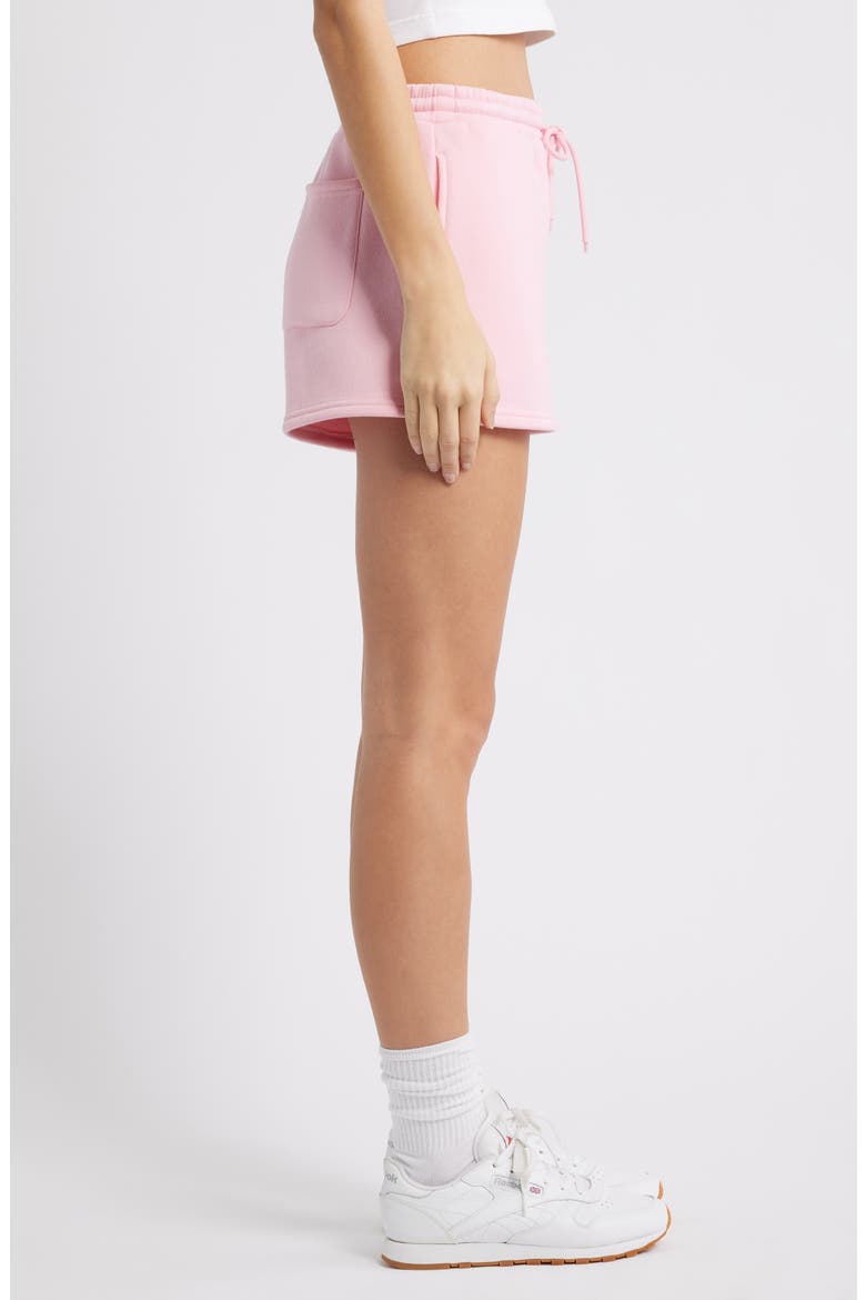 Cotton Blend Drawstring Sweat Shorts, Alternate, color, PINK
