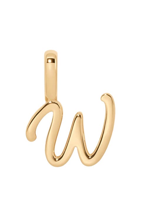Script Initial Charm Gold Vermeil