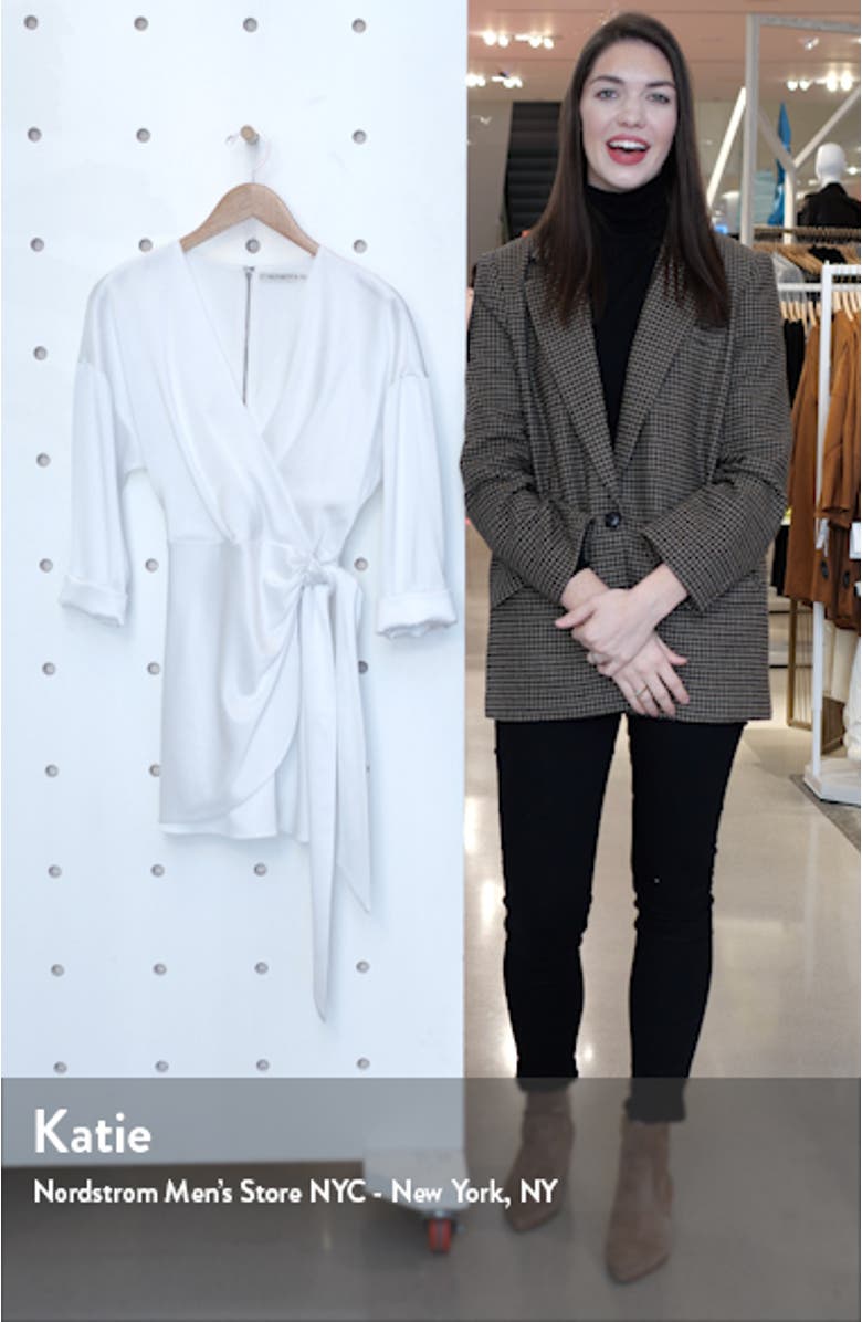 Ophelia Faux Wrap Long Sleeve Minidress, sales video thumbnail