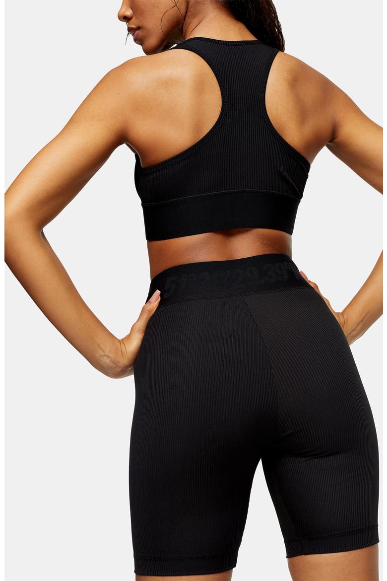 Ribbed Bike Shorts, Alternate, color, BLACK