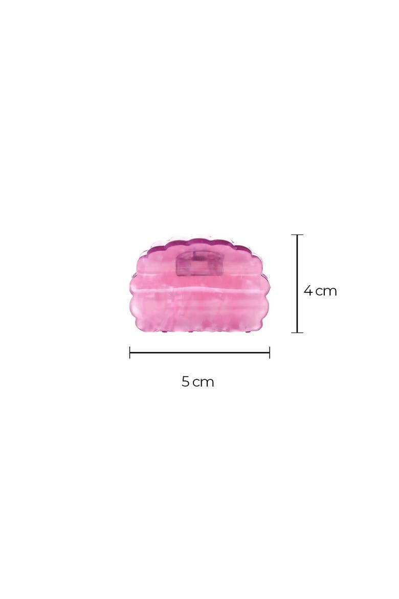 Translucent Scallop Edge Hair Clip Set, Alternate, color, Multi Color