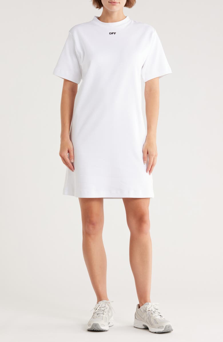 Off-White Off Stamp T-Shirt Dress, Main, color, 