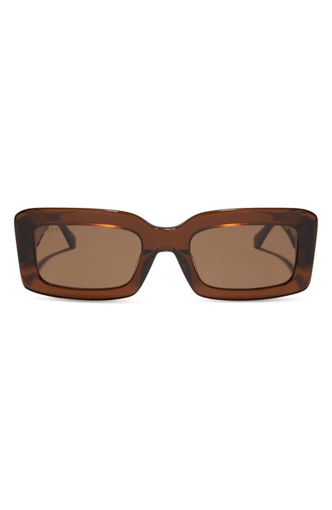Indy 51mm Polarized Rectangular Sunglasses