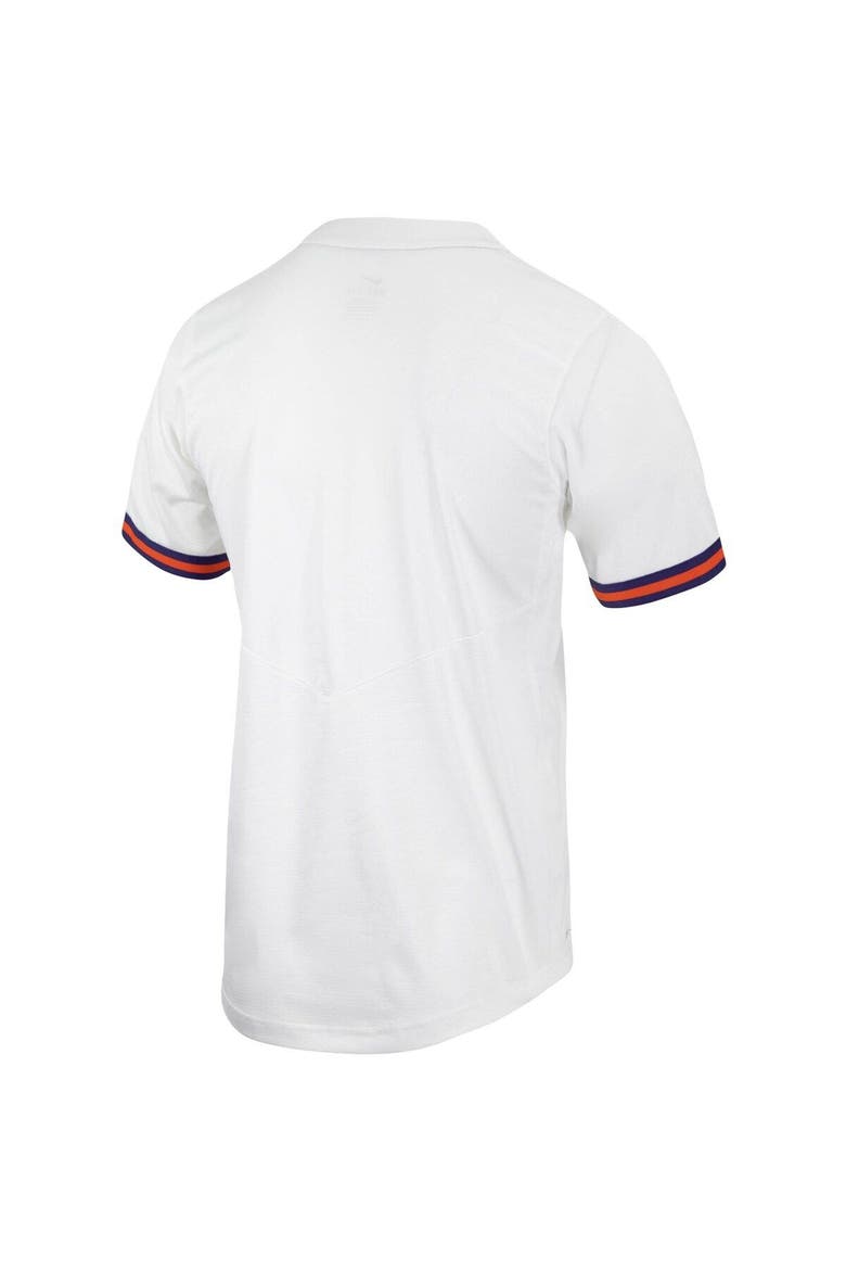 Men's Nike White Clemson Tigers Replica Full-Button Baseball Jersey, Alternate, color, White