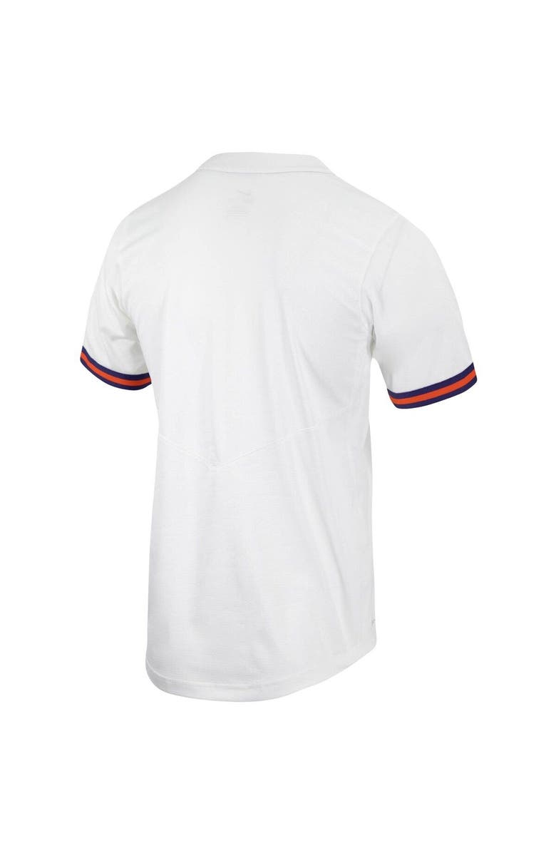Nike Men's Nike White Clemson Tigers Replica Full-Button Baseball Jersey, Alternate, color,