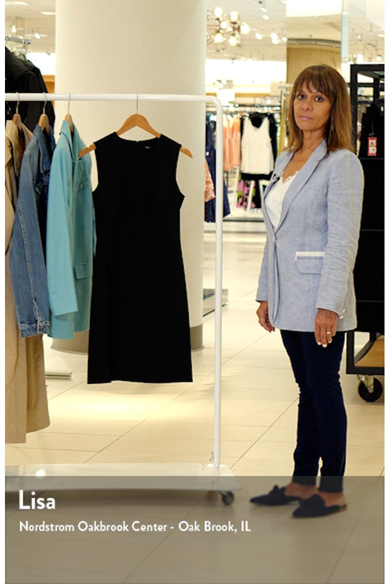 Sleeveless Stretch Wool Sheath Dress video